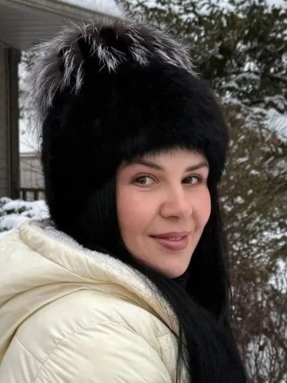 Black Real Fur Winter Women's Hat